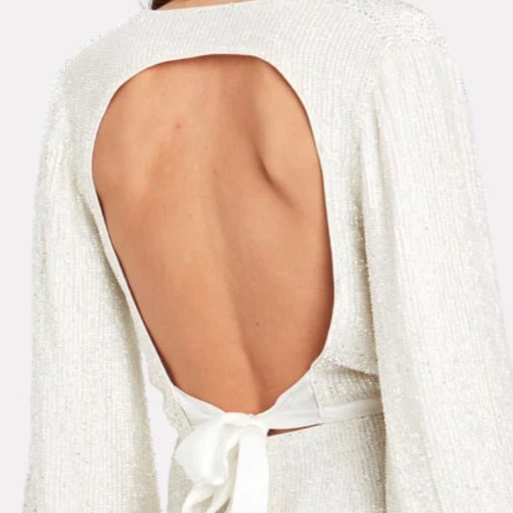 Retrofête Viva Sequin Blouse - White